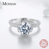 Classic AAAA Quality Zircon 925 Sterling Silver wedding Ring - BridalSparkles