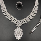 Luxury Wedding Jewelry Set Paved with AAAA+ Cubic Zirconia Diamonds - BridalSparkles