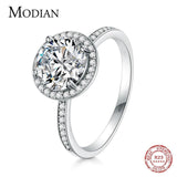 Captivating 925 Sterling Silver Round Clear AAAA+ Quality CZ Wedding Engagement Ring