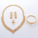 Hot Selling Luxury AAAA+ Quality Diamonds Cubic Zirconia  4 piece Bridal Jewelry Set