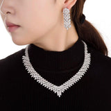 Hot Selling Luxury AAAA+ Quality Diamonds Cubic Zirconia  4 piece Bridal Jewelry Set - BridalSparkles