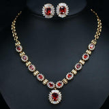 Lovely 6 Color Choice AAA+ Cubic Zirconia Diamond Jewelry Set - BridalSparkles