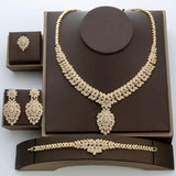 Sparkling High Quality AAAA+ Cubic Zirconia Diamonds 4 piece Bridal Jewelry Set